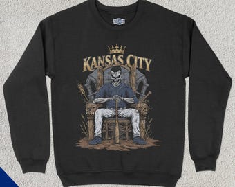 Kansas City Baseball Crewneck, Missouri Baseball Sweatshirt, Sports Clothing, Baseball Fan Gift, Baseball Lover, Vintage Baseball, Royal