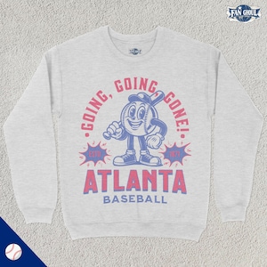 Retro Atlanta Baseball Sweatshirt, Vintage 70s Mascot Crewneck, Sports Sweater, Baseball Fan Gift, Baseball Lover, 80s Brave Merch