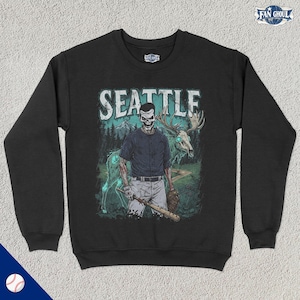 Seattle Baseball Crewneck, Washington Baseball Sweatshirt, Sports Clothing, Baseball Fan Gift, Baseball Lover, Vintage Baseball, Mariner