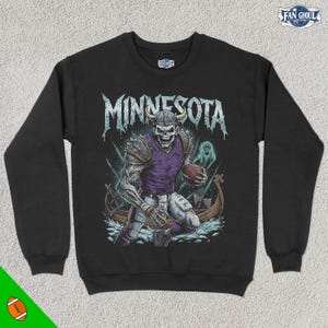 Minnesota Football Crewneck, American Team Sports Sweatshirt, US Sports Clothing, Football Fan Gift, Football Lover Apparel, Vintage, Viking