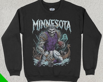 Minnesota Football Crewneck, American Team Sports Sweatshirt, US Sports Clothing, Football Fan Gift, Football Lover Apparel, Vintage, Viking