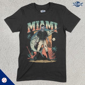 Miami Baseball Shirt, Florida Baseball, Sports Team Clothing, Baseball Fan Gift, Baseball Lover Apparel, Vintage Baseball, Marlin