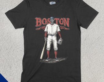 Boston honkbalshirt, Amerikaans teamsport-T-shirt, Amerikaanse sportkleding, cadeau honkbalfan, kleding honkballiefhebber, vintage honkbalmerchandise
