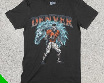 Denver Football Shirt, American Team Sports Tee, US Sports Clothing, Football Fan Gift, Football Apparel, Vintage Football Merch, Bronco