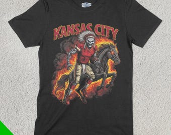 Camisa de futebol americano do Kansas City, camiseta esportiva de time americano, roupas esportivas dos EUA, presente para torcedor de futebol, vestuário de futebol, produtos vintage de futebol, Chief