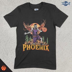 Phoenix Basketball Shirt, American Team Sports Tee, US Sports Clothing, Basketball Fan Gift, Basketball Apparel, Vintage Ball Shirt, Sun