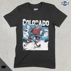 Colorado Hockey Shirt, Retro Team Sports Tee, US Sports Clothing, Hockey Fan Gift, Hockey Lover Apparel, Vintage Hockey Merch, Avalanche