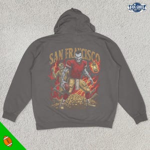 San Francisco Football Hoodie, amerikanischer Mannschaftssport-Pullover, Amerika Sportbekleidung, Fußballfan Geschenk, Fußballbekleidung, Vintage, 49er