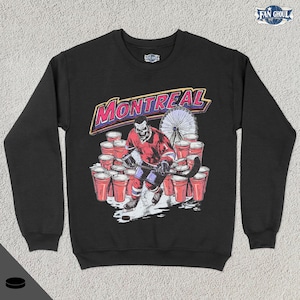 Montreal Hockey Crewneck, Canadian Team Sports Sweatshirt, Canada Sports Clothing, Hockey Fan Gift, Hockey Lover, Vintage Hockey, Canadien