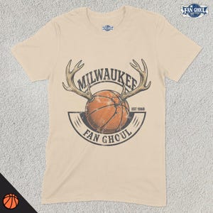 Milwaukee Antler Basketball Shirt, Vintage Buck T-Shirt, Milwaukee Sports Sweater, Basketball Fan Gift, Basketball Lover, Retro Buck Merch