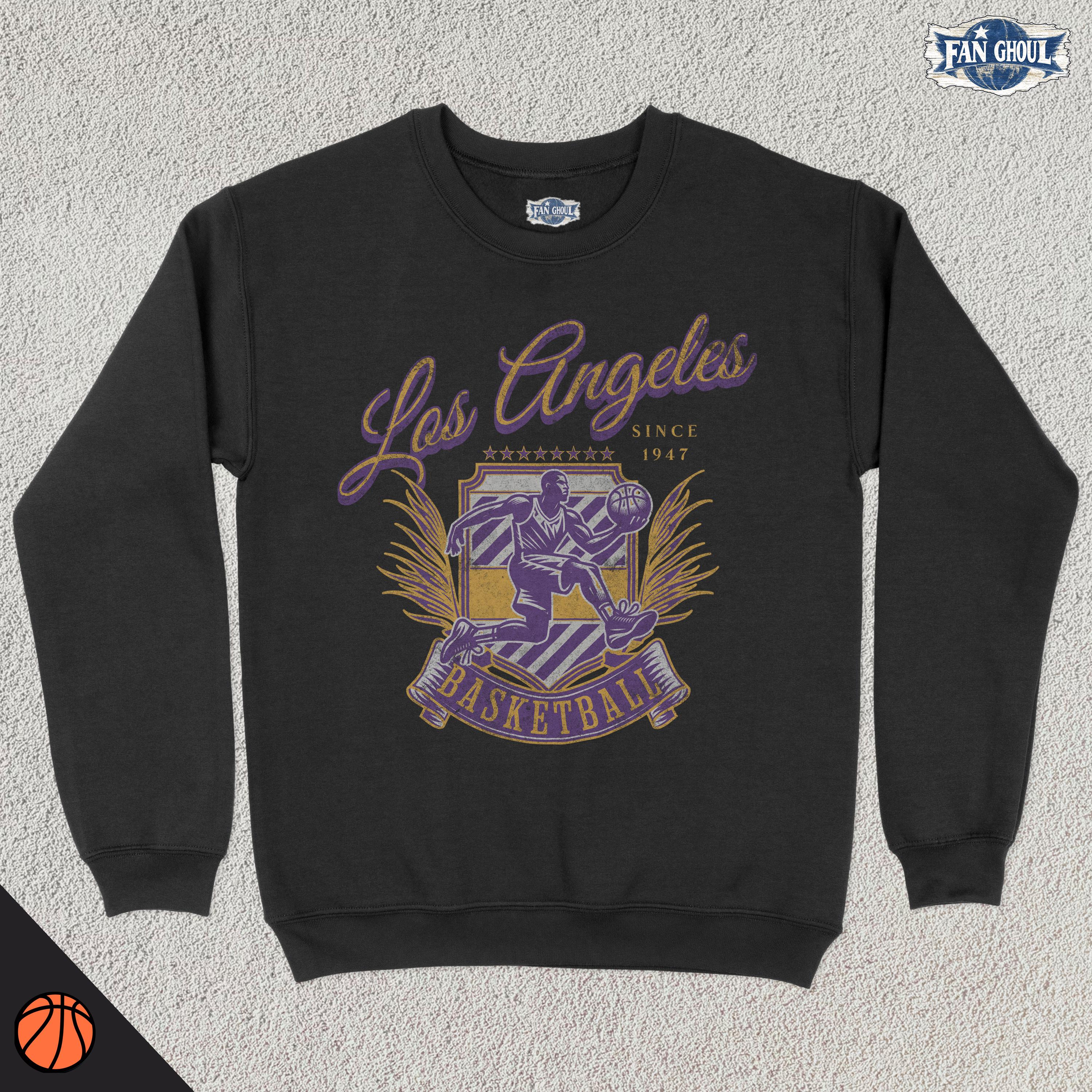 Vintage Los Angeles Basketball Crewneck, American Sports Sweatshirt, US Sports Clothing, Basketball Fan Gift, Basketball Varsity Apparel