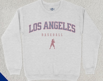 Los Angeles 2 Baseball Varsity Sweatshirt, Sports Crewneck, College Sweater, Baseball Fan Gift, Baseball Lover Apparel, Vintage Retro, Angel
