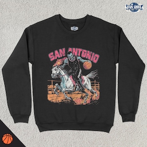 San Antonio Basketball Crewneck, American Sports Sweatshirt, US Sports Clothing, Basketball Fan Gift, Basketball Lover Apparel, Vintage Spur