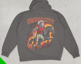 Kansas City Football Hoodie, American Team Sports Sweater, America Sports Clothing, Football Fan Gift, Football Apparel, Vintage, Chief