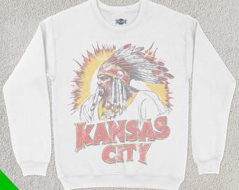Vintage Kansas City Chief Football Crewneck, amerikanisches Sport-Sweatshirt, US Sportbekleidung, Fußballfan Geschenk, Fußballliebhaber Kleidung