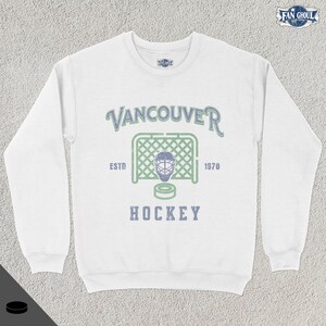 Felpa con cappuccio vintage da hockey di Vancouver, felpa sportiva americana, abbigliamento sportivo statunitense, regalo per tifosi di hockey, abbigliamento da hockey, maglione vintage, canadese