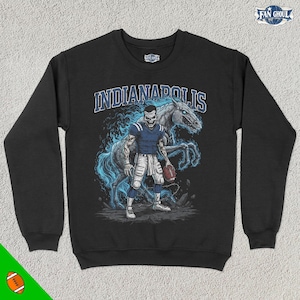 Indianapolis Football Crewneck, American Team Sports Sweatshirt, US Sports Clothing, Football Fan Gift, Football Lover, Vintage, Colt