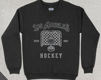 Vintage Los Angeles Hockey Crewneck, Amerikanisches Sport-Sweatshirt, US Sportbekleidung, Hockey-Fan-Geschenk, Hockey-Kleidung, Vintager Pullover, König