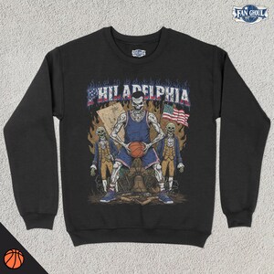 Philadelphia Basketball Crewneck, American Sports Sweatshirt, US Sports Clothing, Basketball Fan Gift, Basketball Apparel, Vintage, 76er