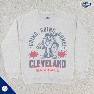 Retro Cleveland Baseball Sweatshirt, Vintage 70s Mascot Crewneck, Sports Sweater, Baseball Fan Gift, Baseball Lover, 80s Indian Merch