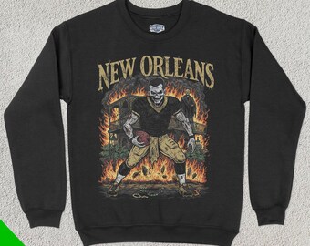 New Orleans Football Crewneck, American Team Sports Sweatshirt, US Sports Clothing, Football Fan Gift, Football Apparel, Vintage, Saint