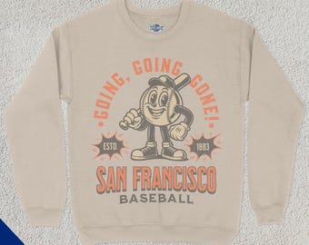 Retro San Francisco Baseball Sweatshirt, Vintage 70s Mascot Crewneck, Sports Sweater, Baseball Fan Gift, Baseball Lover, 80s Giant Merch
