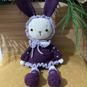 Bunny Amigurumi Rabbit Crochet Bunny Organic Baby Knit Handmade Newborn Baby Toys Babyshower Gift Sleeping Companion Gift Birthday