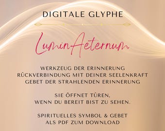 Glyphe LuminAeternum | Lichtcode zum Ausdrucken | Spirituelle PDF | Meditation & Seelenverbindung | Digitaler Download | Deutsch