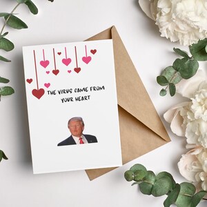 Cartes de voeux, carte de Saint-Valentin Donald Trump, ensemble de papeterie drôle d'anniversaire politique, cartes de correspondance d'amour, humour politique sarcastique