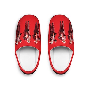 Funny Women&#39;s Dancing Donald Trump Christmas Indoor Shoes, Holiday House Shoes, Novelty Bedroom Footwear, Winter Slip-ons, Comfy Slippers