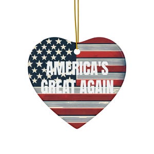 Donald Trump America&#39;s Great Again, Decoration for Christmas Tree, MAGA Trump Holiday Gift, Patriotic Ornament, American President, USA