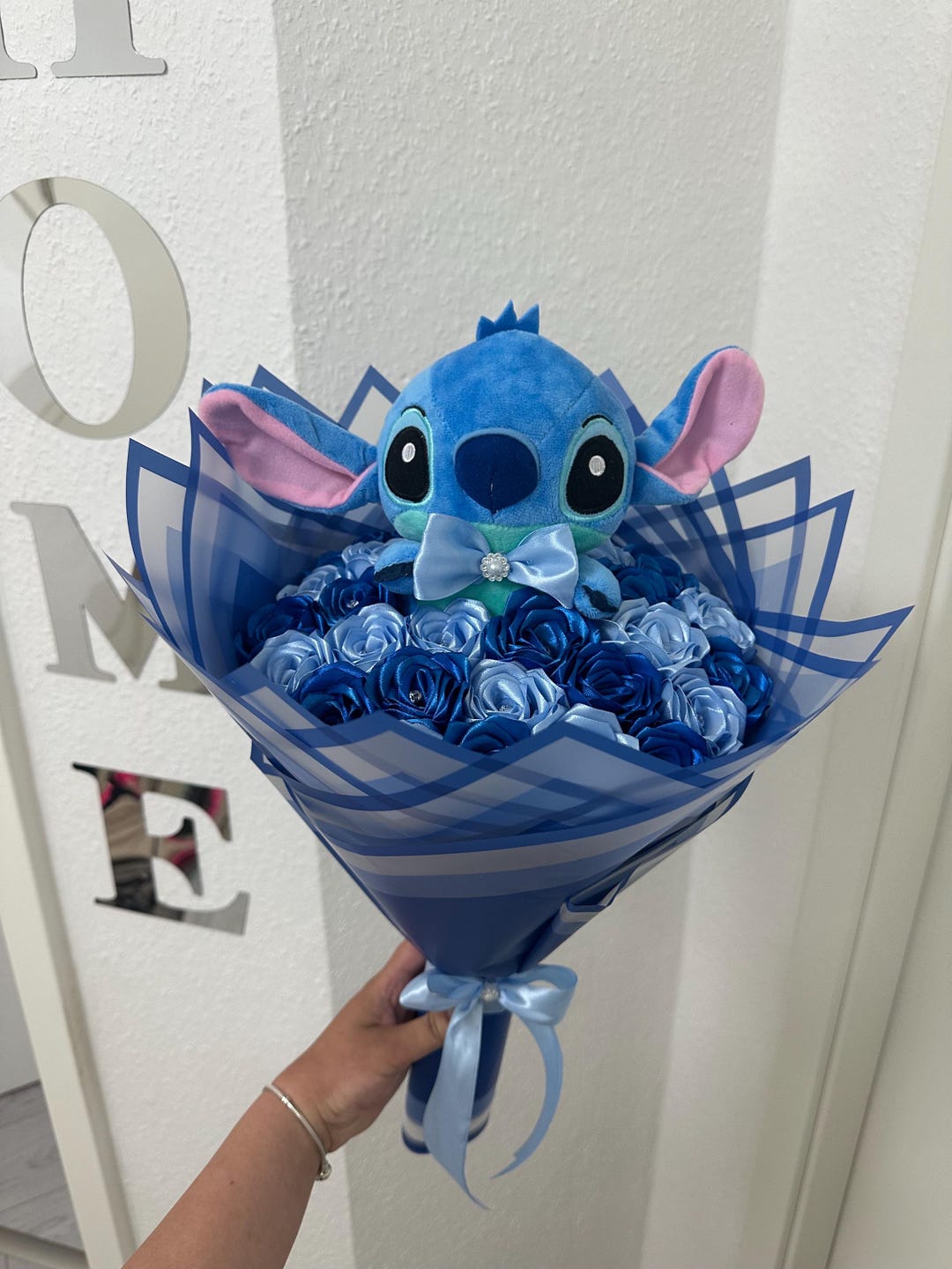 Stitch Eternal Roses Stitch Plush Eternal Rose Bouquet. Ramo Buchon. Gift for Couples for ...