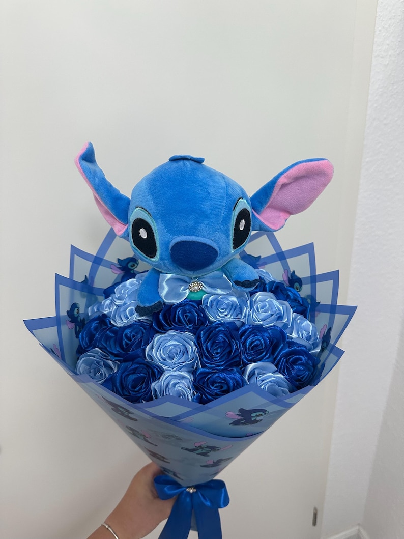 Stitch Eternal Roses Stitch Plush Eternal Rose Bouquet. Ramo Buchon. Gift for Couples for ...