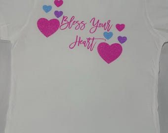 Camiseta con purpurina del país Bless Your Heart