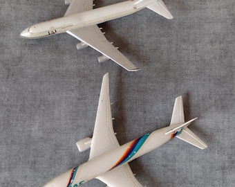 Vintage Collectables Boeing 777 828 JAS Japan Air System and Boeing 747 921 Japan Airlines by SCHABAK German