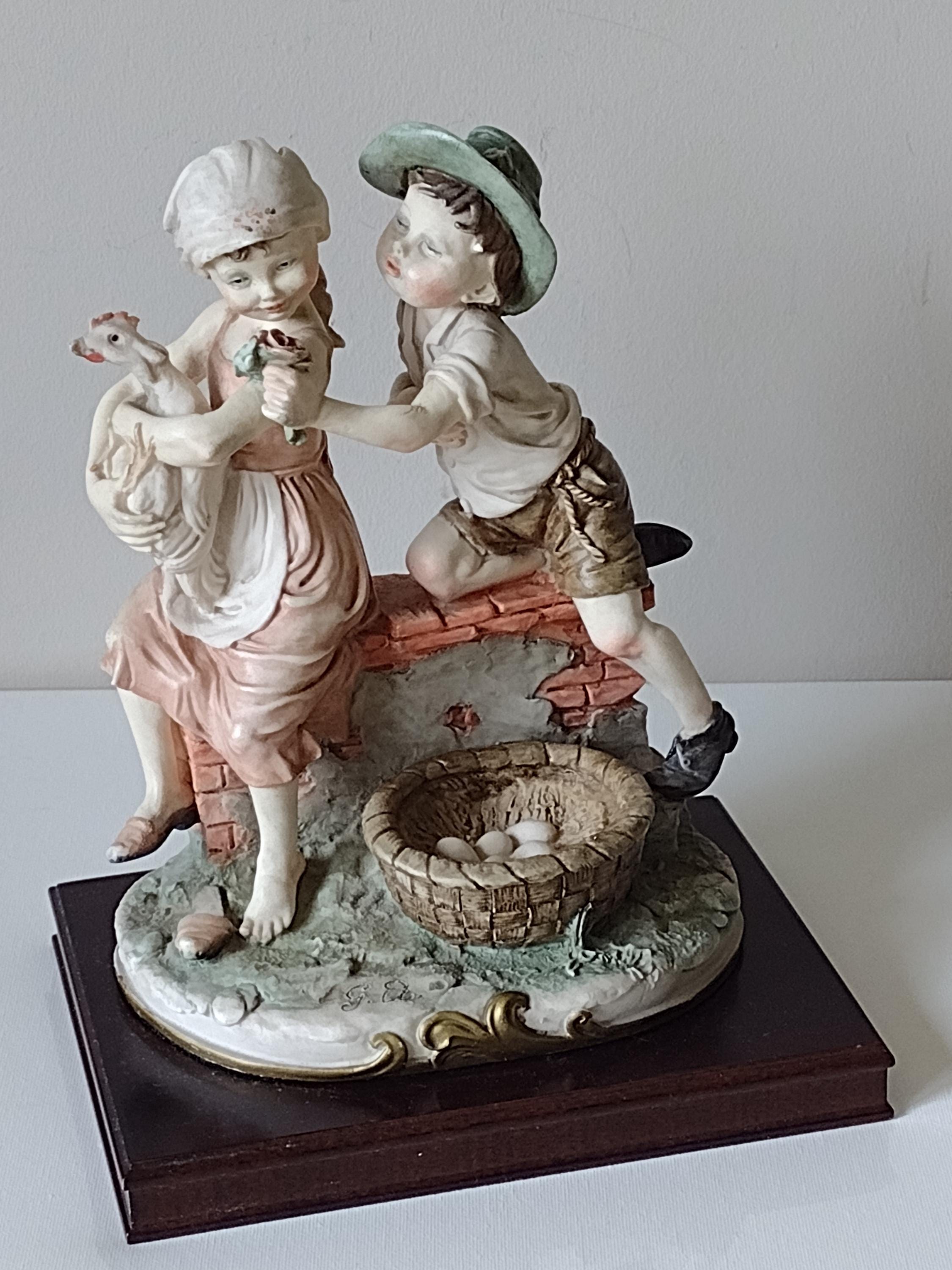 Vintage Porcelain Figurine by Giuseppe Armani Boy Expressing His