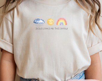 Jesus Loves Me Kids T-Shirt: Christian Toddler Tee, Faith Based Gift