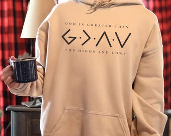God is Greater Hoodie: Unisex Christian Apparel, Religious Gift