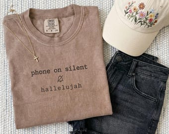 Phone on Silent Hallelujah T-Shirt | minimalist text tee