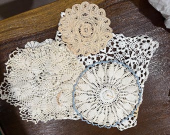Lot of 5 Round Table Dollies Vintage