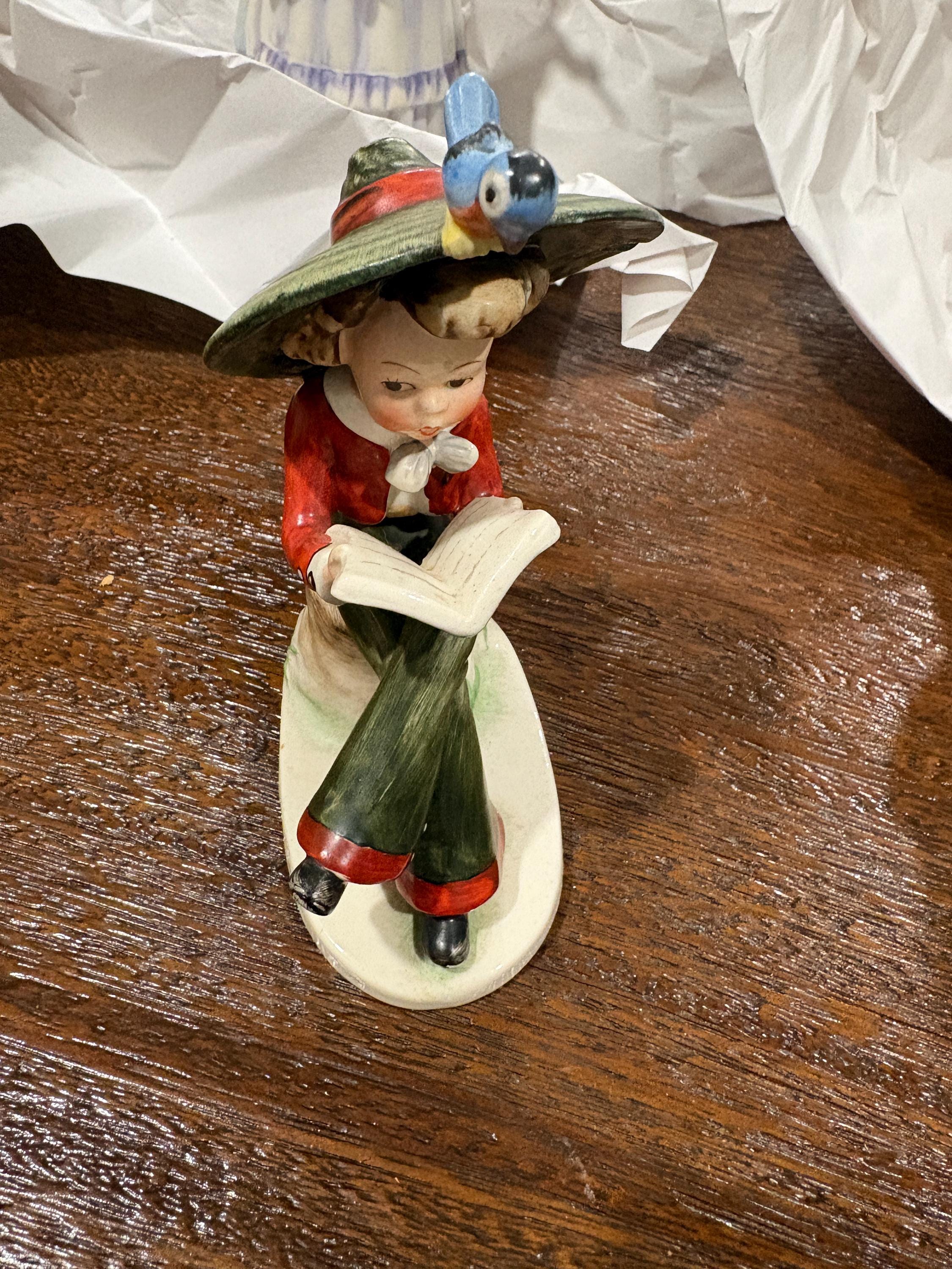 Lady Reading Book Figurine - Etsy
