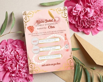 Plantilla de invitación para una noche de chicas