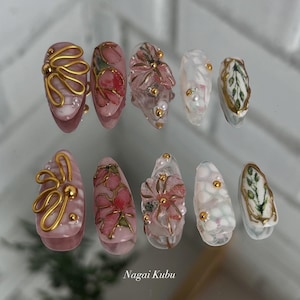 Press on nails set &quot;Feminine energy”