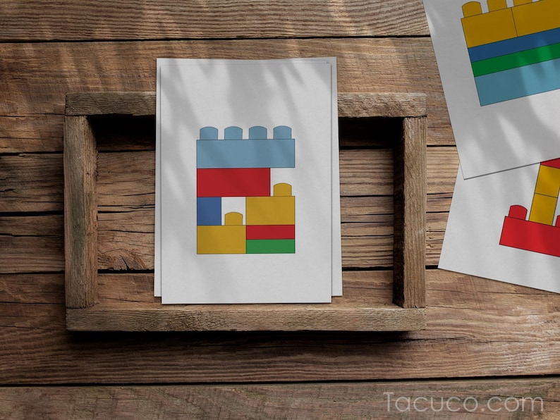 Mega Block Pattern Cards: Montessori STEM Building Challenge (PDF ...