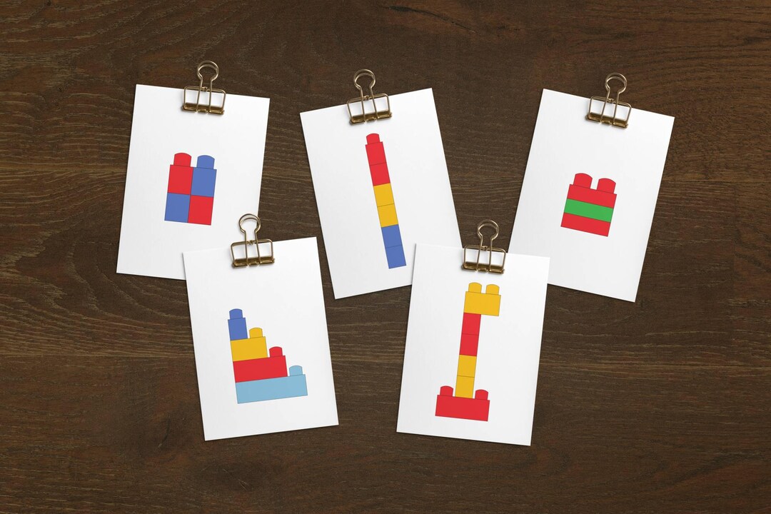 Mega Block Pattern Cards: Montessori STEM Building Challenge (PDF ...