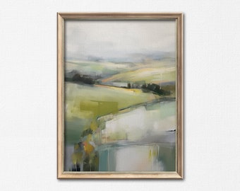 Printable Countryside Contemporary Wall Art | Modern Painting | Home Decor