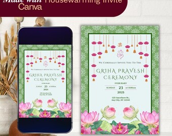 Indian Housewarming Invitation: Animated Griha Pravesh Ceremony (Digital)