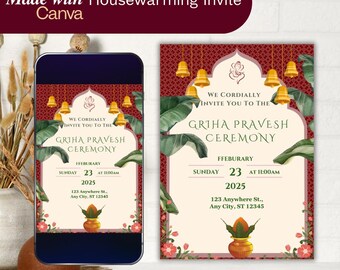 Indian Housewarming Invitation: Animated Griha Pravesh Ceremony (Digital)