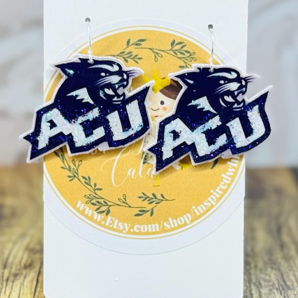 Gooooooo Team Football Fan Earrings-ACU Inspired