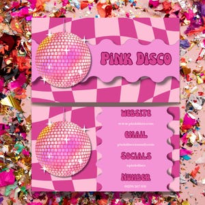 Funky Pink Business Card | Vistaprint Business Card - 58 x 78mm | Editable Canva Digital Download for Beauty and Creative Brands